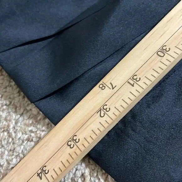 Madison Marcus Dress Womens small silk pleated Black sheath mini Preppy Formal - Picture 8 of 10